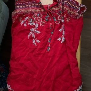 Gorgeous Embroidered Johnny Was Blouse